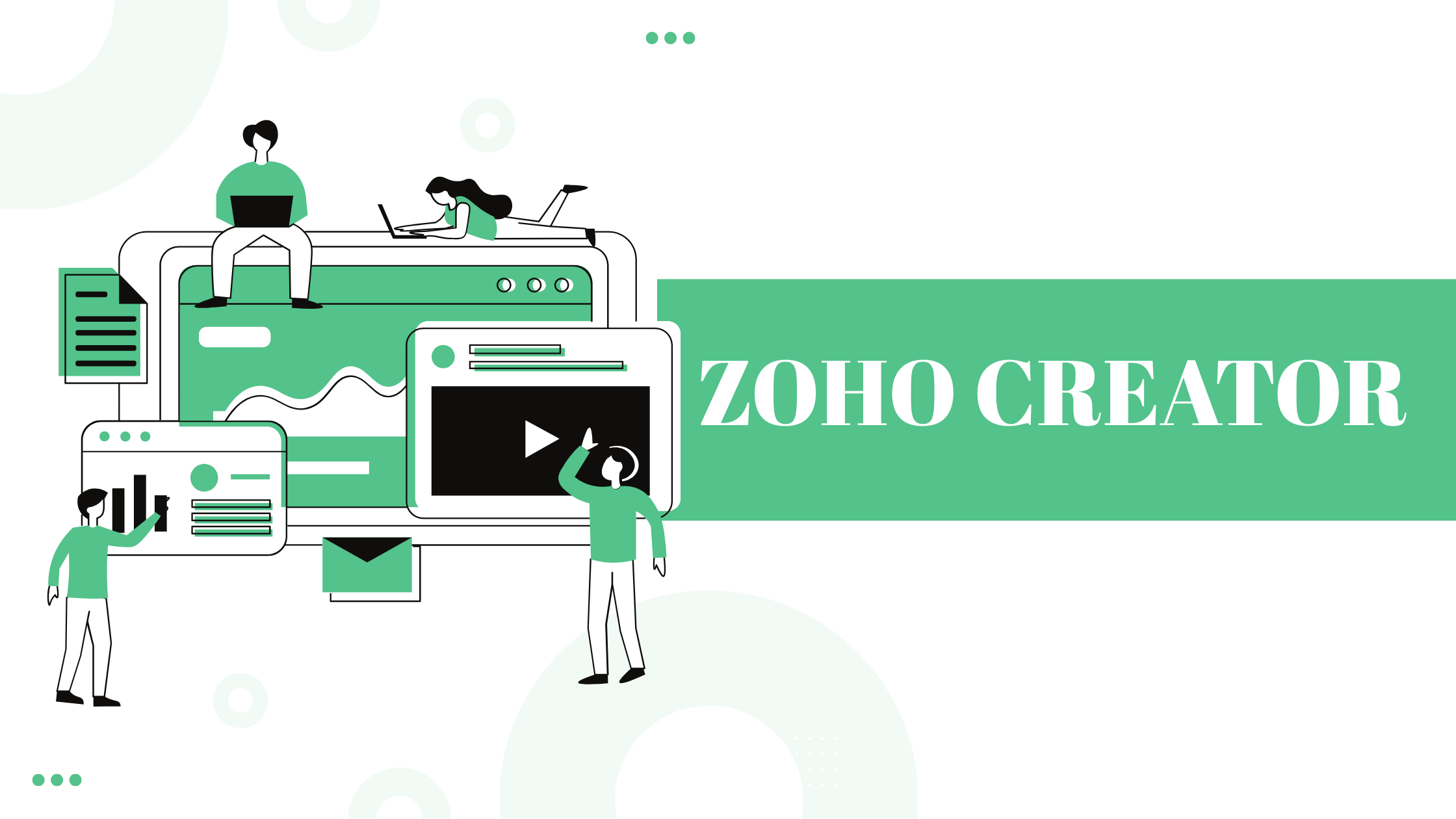 Green Modern Tips Business Blog Banner zoho creator image